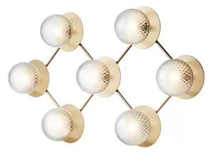 Liila 7 Aplică de Perete/Plafonieră Nordic Gold/Optic Clear - Nuura