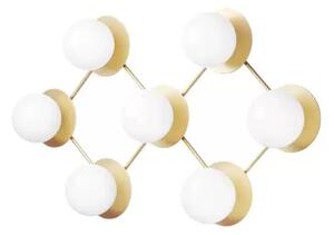 Liila 7 Aplică de Perete/Plafonieră Nordic Gold/Opal White Clear - Nuura