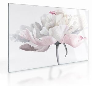 Tablou pe sticlă - Floare de trandafir (70x50 cm)