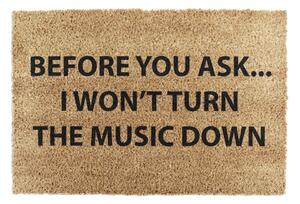 Covoraș de intrare din fibre de nucă de cocos 40x60 cm Loud Music – Artsy Doormats