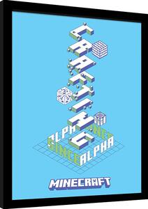 Poster înrămat Minecraft - Alpha