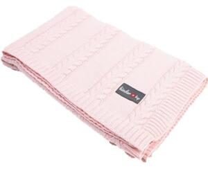 Paturica tricotata pentru bebelusi 90x65 cm, Pink