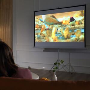 HOMCOM Ecran de Proiecție 84 Inch cu Trepied, Format 4:3, Portabil, Ideal pentru Prezentări și Cinema Acasă | Aosom Romania