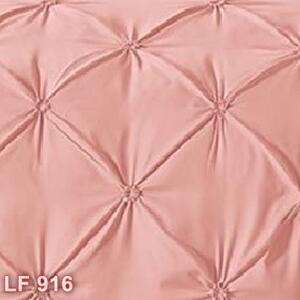 Lenjerie de pat, 2 persoane, finet, UniDeluxe cu pliuri, roz , 230x250cm LF916