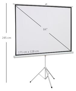 HOMCOM Ecran de Proiecție 84 inch Format 4:3 cu Trepied