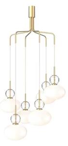 Rizzatto Cluster 6 Plafoniere Satin Brass/Opal - Nuura