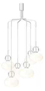 Rizzatto Cluster 6 Plafoniere Satin Silver/Opal - Nuura