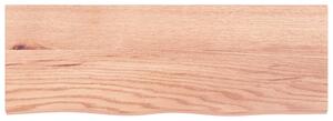 Blat de baie, maro deschis, 80x30x(2-4) cm, lemn masiv tratat