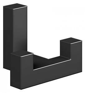 Agatatoare cuier dubla Tetris, finisaj negru, 40x52x40 mm