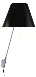 Costanza Aplică de Perete cu Dimmer Aluminium cu Liquorice Black - Luceplan