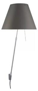Costanza Aplică de Perete cu Dimmer Aluminium cu Concrete Grey - Luceplan