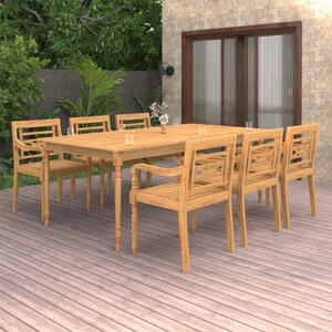 Set mobilier de grădină, 7 piese, lemn masiv de tec