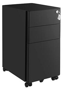 Dulap mobil cu incuietoare, Songmics, Negru, OFC030B01, 30 x 46 x 59 cm