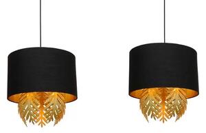Malviras 2 Lustră Pendul Black/Gold - Lucande