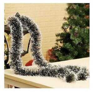 Beteala decorativa Craciun, lungime 6 metri, varfuri aspect nins, grosime 15 cm