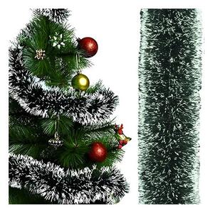 Beteala decorativa Craciun, lungime 6 metri, varfuri aspect nins, grosime 15 cm