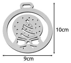 Set 20 decoratiuni din lemn pentru brad de Craciun, diverse forme si modele