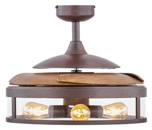 Ventilator LED de tavan CLASSIC FANAWAY 212925 3xE27/4W/230V maro + telecomandă