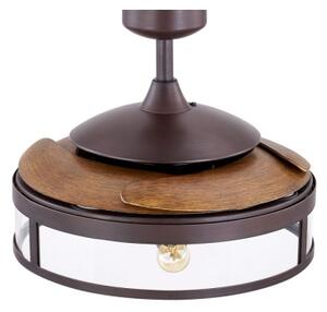 Ventilator LED de tavan CLASSIC FANAWAY 212925 3xE27/4W/230V maro + telecomandă