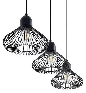 Metehan 3 Lustră Pendul Black - Lindby