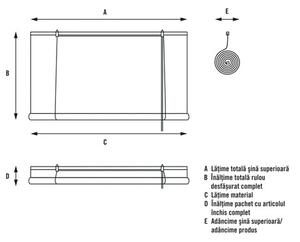 Jaluzea bambus Soluna cu efect de întunecare, albă, 90x240 cm