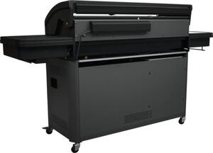 Grătar pe gaz Tenneker Halo TG5 U 7 arzătoare suprafață de gătire 48x120 cm fontă incl. termometru în capac, tavă de colectare grăsime, suport tacâmuri, masă laterală