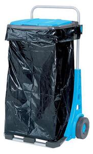 Suport pentru saci de gunoi cu roti pentru gradina, carucior transport navete max 50 kg 120 l
