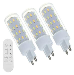 Immax NEO 07763CDO - Set de 3 becuri LED CCT dimabile G9/4W/230V, Wi-Fi Tuya + telecomandă