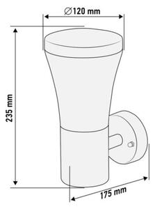Lampă de perete pentru exterior 1xE27/15W/230V IP44