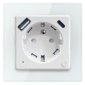 Immax NEO 07553L - Priză inteligentă tip E 16A/230V + 1xUSB-A+1xUSB C PD 20W