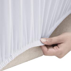 Husă elastică pentru canapea cu 4 locuri poliester jersey alb