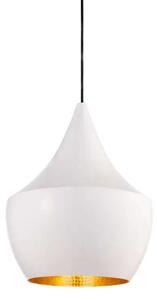 Beat Fat LED Lustră Pendul Glossy White/Brass- Tom Dixon