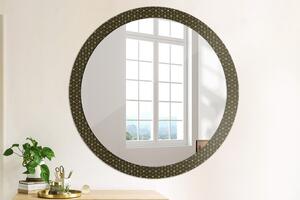 Oglinda rotunda decor perete Geometrie hexagonală fi 100 cm