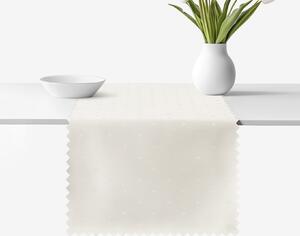 Goldea napron festiv de masă din teflon - crem cu dreptunghiuri lucioase 35x120 cm