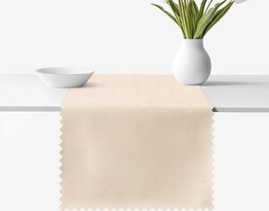 Goldea napron festiv de masă din teflon - șampanie cu dreptunghiuri lucioase 50x120 cm