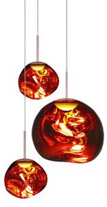 Melt Trio Round LED Lustră Pendul Copper - Tom Dixon