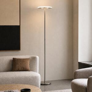 Lucande Lampadar LED Raymond, culoare titan, CCT, dimabil, reglabil, Metalic, Camera de zi / sufragerie, Metal, Modern