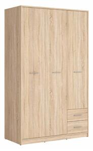 Dulap Novsore 134, Stejar Sonoma, 197x119x55cm, 91.55 kg, Uși dulap: Cu balamale, Numărul de rafturi: 2, Numărul de rafturi: 2
