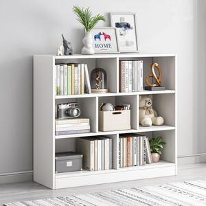Bibliotecă raft dulap, KW4-80, 80 x 24 x 104 cm, alb