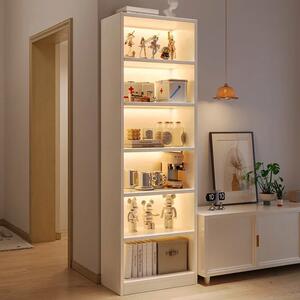 Bibliotecă, VP01, 40 x 24 x 180 cm, alb