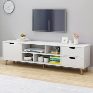 Dulap TV, depozitare multifuncțional, RT08, 160 x 30 x 38 cm, alb
