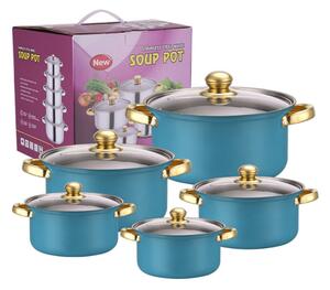 Set de oale din inox de 10 piese, G17, albastru