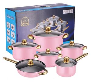 Set de oale de gătit din inox, 12 piese cu capac metalic G20