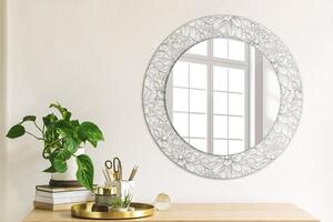 Oglinda rotunda decor perete Flori lotos fi 50 cm
