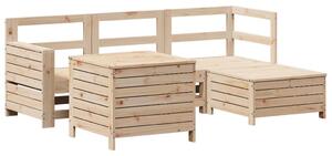 Set canapea de grădină, 5 piese, lemn masiv de pin