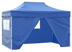 42512 Foldable Tent Pop-Up with 4 Side Walls 3x4,5 m Blue