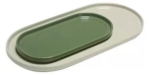 Amare Serving Tavă Set of 2 Nisip/Green - Hübsch