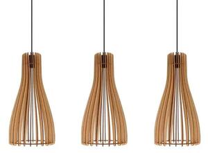 Furn 3 Lustră Pendul Black/Wood - Envostar