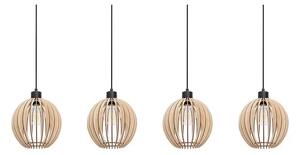 Clay 4 Lustră Pendul Black/Wood - Envostar