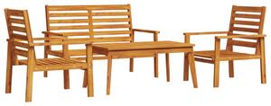 Set mobilier de grădină, 4 piese, lemn masiv de acacia